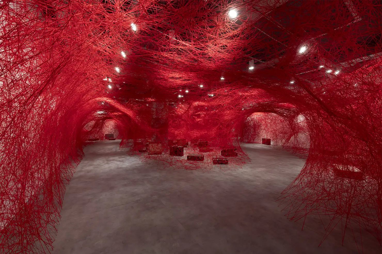 Oeuvre "BETWEEN WORLDS" de Chiharu Shiota